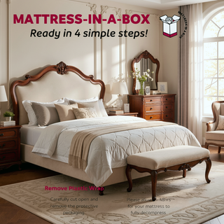 Sunvega Gel-Infused Memory Foam Mattress with Soft Double Jacquard Cover in a Box
