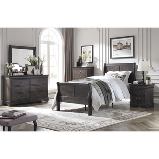 Sunvega Platinum 5-Drawer Chest with Metal Handles for Generous Storage