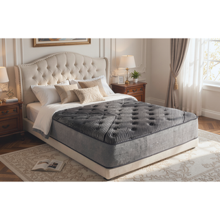 Sunvega 14 Inch Pure Ice Plush Quilted Queen Mattress with Copper Gel Cover