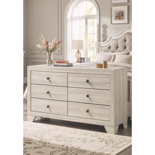 Sunvega Rustic Brown Gray Finish Wooden Nightstand with Two Drawers for Bedroom