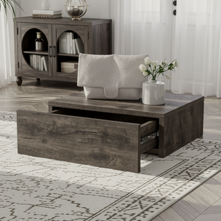 Sunvega Floating Nightstand with Spacious Drawer and Sleek Wall-Mounted Design