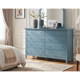 Sunvega Vibrant Teal Dresser with Sleek Lines for Any Room Storage