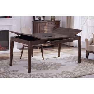 Sunvega Walnut Color Cushion Padded Seat Dining Room Bench in Contemporary Style