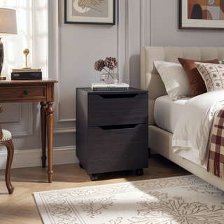 Sunvega Compact Modern Nightstand with Spacious Drawer and Sturdy Legs