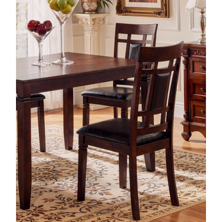Sunvega Modern Contemporary Dining Set with Dark Espresso Finish and Eyelet Back Chairs