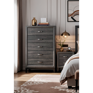 Sunvega Modern Contemporary White Finish Wooden Nightstand with 2 Dovetail Drawers