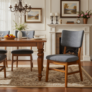 Sunvega Modern Rubberwood Dining Table with Oval Top for Kitchen and Dining Room