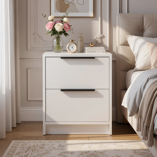 Sunvega Modern Nightstand with Two Drawers and Beautiful Finish