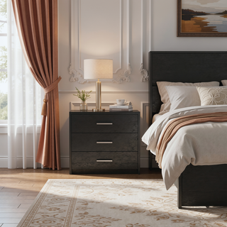 Sunvega Three Drawer Dresser with White Finish for Small Items Storage