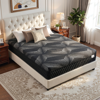 Sunvega Diamond Matrix Copper Cooling Hybrid Waterfall Top Mattress with Medium Feel