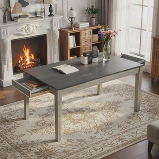Sunvega Gray Fabric Upholstered 1pc Bench with Wood Frame for Dining Room