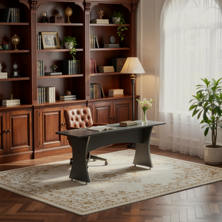 Sunvega Mid-Century Modern Dining Bench Set of 2 with Curved Silhouette