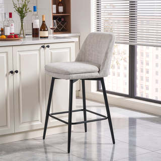 Sunvega Counter Height Swivel Bar Stools Set of 2 with Upholstered Seat and Back