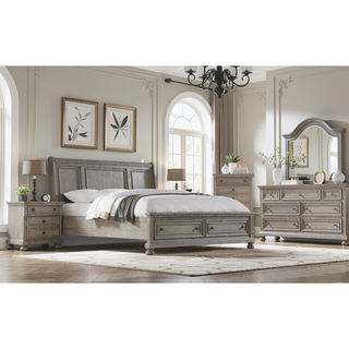 Sunvega Antique Gray Transitional Design Seven Drawer Dresser Top Seller