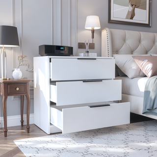 Sunvega Superior Top Light Gray Dresser with 3 Large Storage Drawers