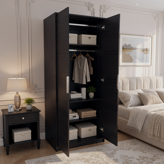 Sunvega Sleek Contemporary Armoire for Bedroom Office Living Room Storage