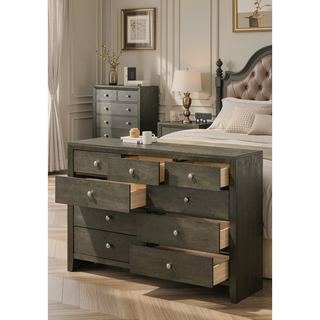Sunvega Nine Drawer Dresser with English Dovetail Joints and Sleek Lines