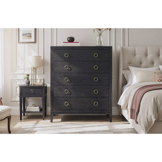 Sunvega Peppercorn Finish 5 Drawer Chest with Cedar and Felt Lining