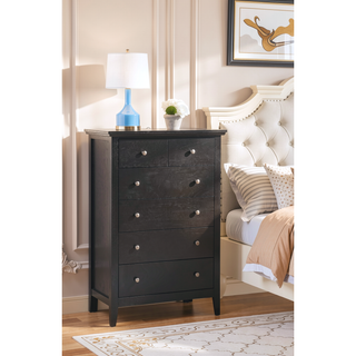 Sunvega Dark Brown Tufted Polyurethane Upholstered King Size Bed Frame