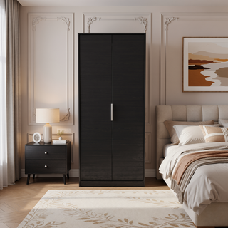 Sunvega Sleek Contemporary Armoire for Bedroom Office Living Room Storage