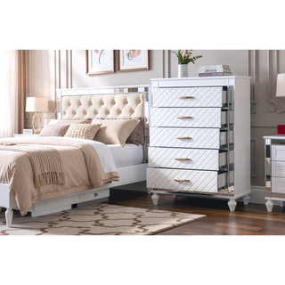 Sunvega Dark Brown Tufted Polyurethane Upholstered King Size Bed Frame