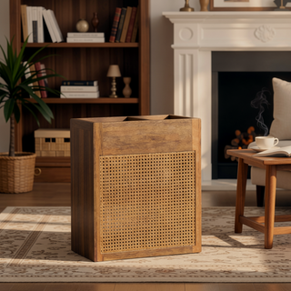 Sunvega Modern Solid Wood Larissa T-Bar Bedside Table with Drawer