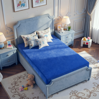 Sunvega Kids 7" Blue Full Mattress with Water Resistant Memory Foam