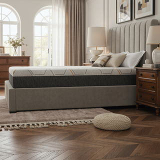 Sunvega 12" Copper Gel Cooling Memory Foam Mattress with Edge Support and Air Grid Base