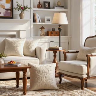 Sunvega Modern Vanilla Upholstered Accent Bench with Plush Foam Cushioning