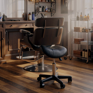 Sunvega Adjustable Height Rolling Saddle Stool with Wheels for Salon and Office