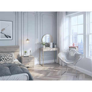 Sunvega Light Gray 2-Door Armoire with Spacious Drawers and Integrated Hanging Rod