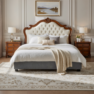 Sunvega Foldable Twin-Size Metal Mattress Bed Base with Removable Linen Cover