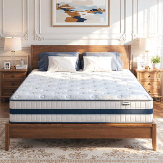 Sunvega 12 Inch Queen Hybrid Mattress with Cooling Memory Foam and Pocket Coils for Motion Isolation