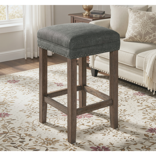 Sunvega Transitional Antique Blue and Gray Finish Dining Table Set with USB Outlet