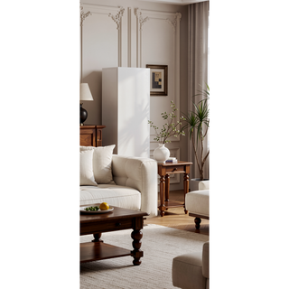 Sunvega Elegant Silver Champagne Nightstand with Two Ample Drawers for Snug Areas