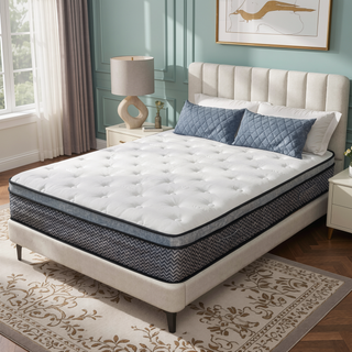 Sunvega 10 Inch King Size Breathable Cool Cover Memory Foam Hybrid Mattress