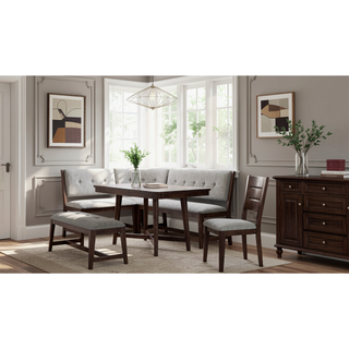 Sunvega Old World Cherry Finish Dining Table for Small Space 54x34 Inch