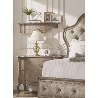 Sunvega Antique Taupe Finish 5-Drawer Chest with Felt-Lined Top and Cabriole Legs