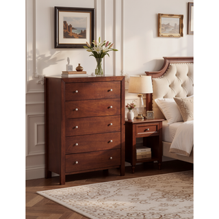 Sunvega Dark Brown Tufted Polyurethane Upholstered King Size Bed Frame