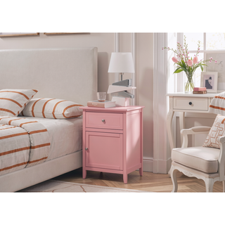 Sunvega Bright Yellow Fully Assembled Nightstand with Drawer for Small Spaces