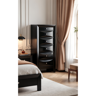 Sunvega Dark Brown Tufted Polyurethane Upholstered King Size Bed Frame