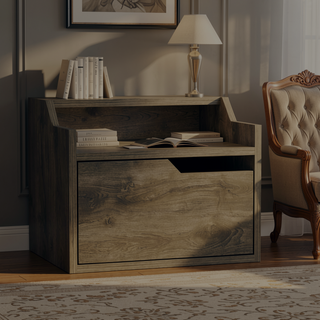 Sunvega Floating Nightstand with Spacious Drawer and Two-Tier Top for Bedroom Storage