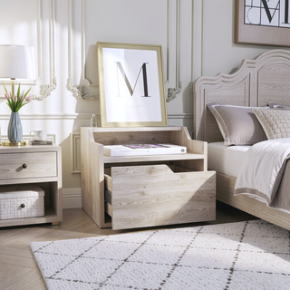 Sunvega Floating Nightstand with Single Drawer and Double-Tiered Shelf Surfaces for Bedroom