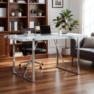 Sunvega Round MDF Dining Table for Kitchen with 42 Inch Spacious Tabletop