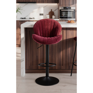 Sunvega Adjustable Bar Stools Set of 2 with Back and Footrest for Kitchen Pub