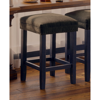 Sunvega Transitional Antique Blue and Gray Finish 3pc Dining Table Set with USB Port