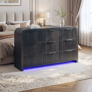 Sunvega Beverly Black and White Nightstand with Cooler Inserted and Speaker