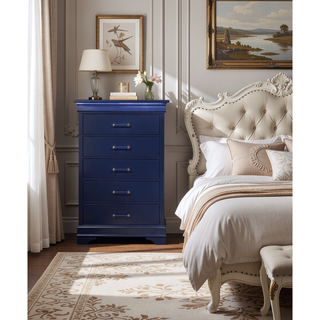 Sunvega Led Lighting 2 Drawer Nightstand with Spacious Drawers in Transitional Style