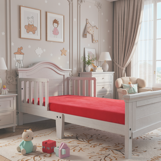 Sunvega Kids 5 Inch Red Twin Mattress with Water Resistant Cover and Memory Foam