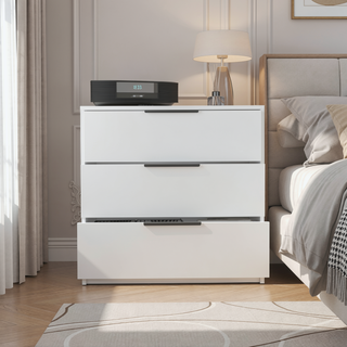 Sunvega Kaia 3 Drawer Dresser with Open Display Top and Large Storage
